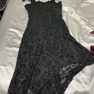 🖤2/$15🖤Black Lace-Detail Slip Dress